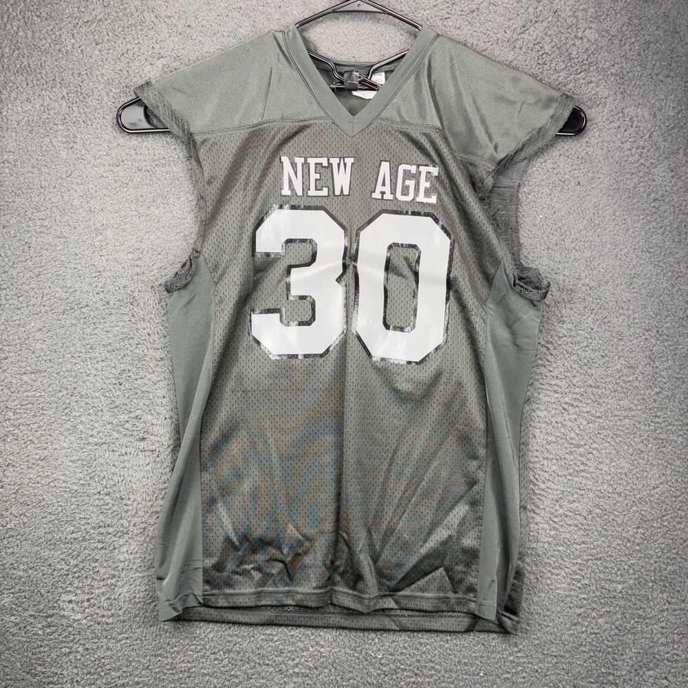 Teamwork Athletic Apparel New Age 30 Football Jersey Mens Large‎ Gray Sleeveless